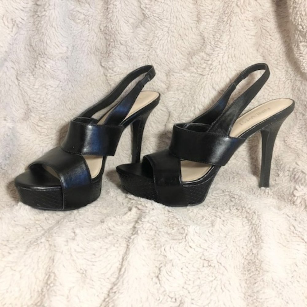 Sexy Nine West Women's Fairgame Open-Toe Platform Pump w/Snakeskin Print Accent